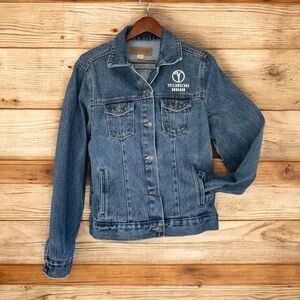 Port Authority Yellowstone Bourbon Embroidered Denim Jacket Women L